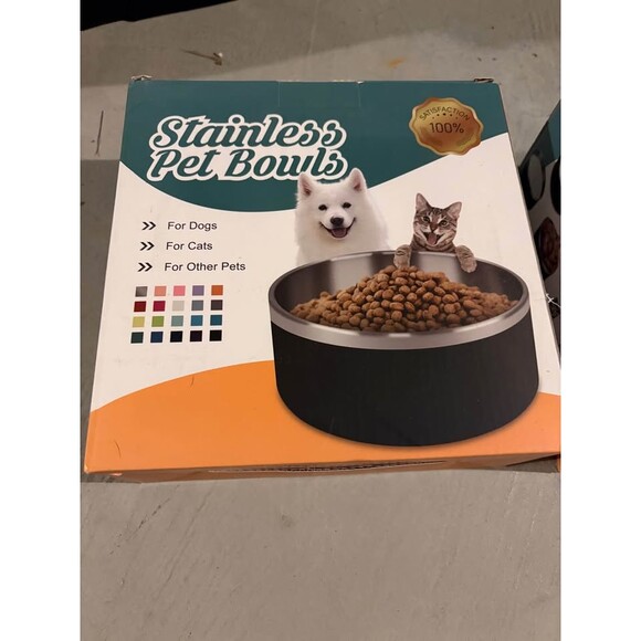 NIB set of 2 dog cat food bowls - Picture 2 of 6